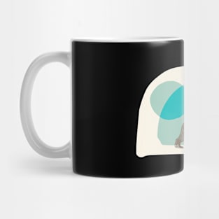 Sunset Bear in Blue & Green Hues Mug